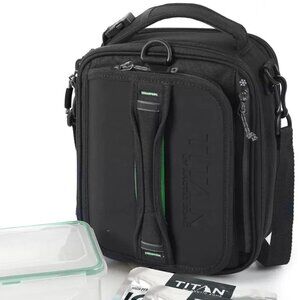 NWT Titan by Arctic Zone Fridge Cold Expandable Lunch Box (Black / Green)